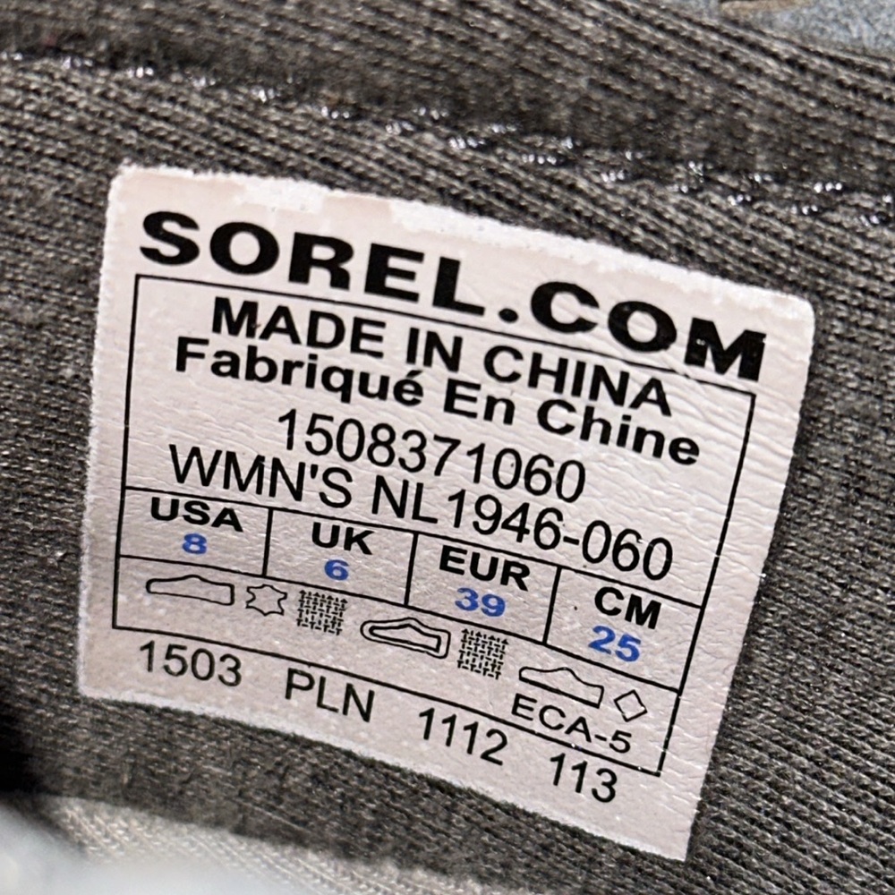SOREL Joplin Perfed Leather Stitch Duck Boot Steel Gray
Blue Lace up boot Sz 7/8 - Picture 12 of 12